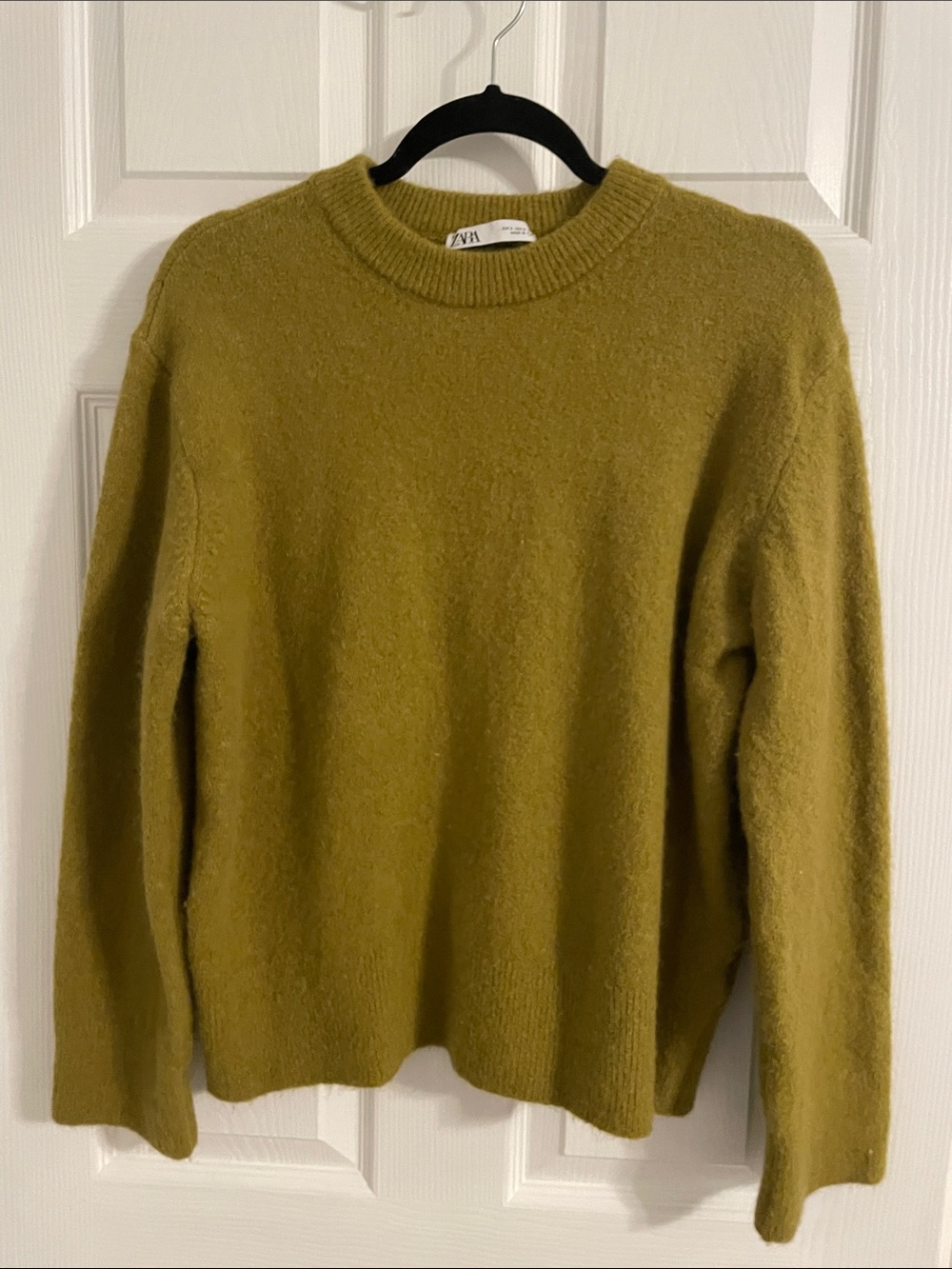 Zara Olive Green Crewneck Sweater
